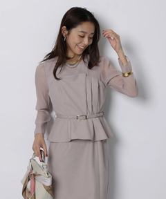 JUSGLITTY(ジャスグリッティー) |ペプラムワンピース