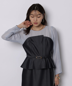 JUSGLITTY(ジャスグリッティー) |ペプラムワンピース