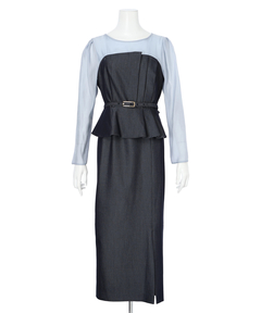 JUSGLITTY(ジャスグリッティー) |ペプラムワンピース