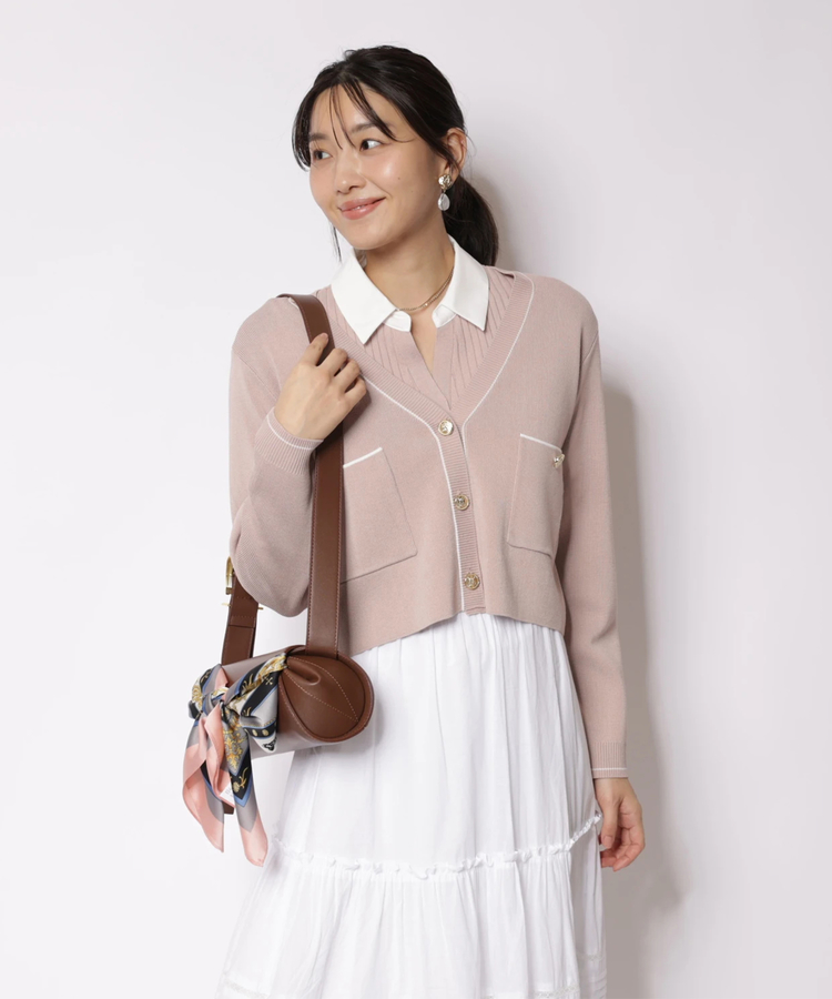 Arpege story限定】シャツカラーVネックアンサンブル | アンサンブル