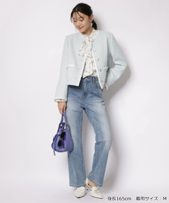 JUSGLITTY(ジャスグリッティー) |プリントフリルショートブラウス