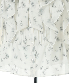 JUSGLITTY(ジャスグリッティー) |プリントフリルショートブラウス