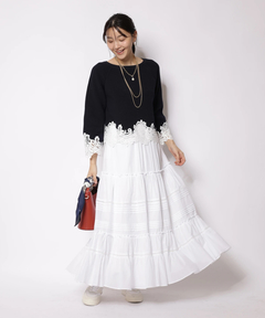 新品タグ付き　アルページュストーリー 裾バルーン ミディ スカート 白 ホワイト 新品タグ付き アルページュストーリー 裾バルーン ミディ スカート 白