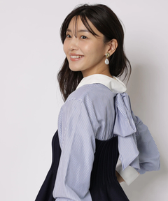 JUSGLITTY(ジャスグリッティー) |シャツレイヤードライクニット