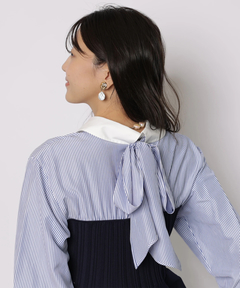 JUSGLITTY(ジャスグリッティー) |シャツレイヤードライクニット