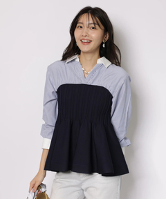 JUSGLITTY(ジャスグリッティー) |シャツレイヤードライクニット