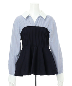 JUSGLITTY(ジャスグリッティー) |シャツレイヤードライクニット