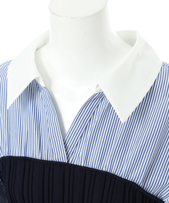 JUSGLITTY(ジャスグリッティー) |シャツレイヤードライクニット