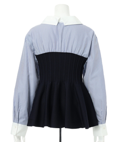 JUSGLITTY(ジャスグリッティー) |シャツレイヤードライクニット