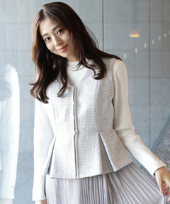 配色シャツカラー長袖ニット | ニット | JUSGLITTY（ジャス