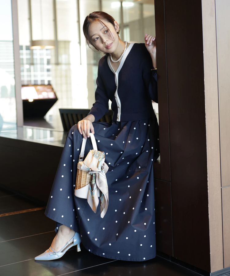 ジャスグリッティー 新作　新品　キルティングドットスカート JUSGLITTY（ジャスグリッティー）の「キルティングスカート（スカート