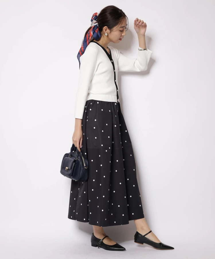 JUSGLITTY(ジャスグリッティー) |ドットスカートドッキングワンピース