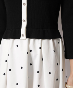 JUSGLITTY(ジャスグリッティー) |ドットスカートドッキングワンピース