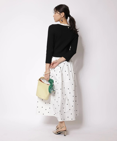 JUSGLITTY(ジャスグリッティー) |ドットスカートドッキングワンピース