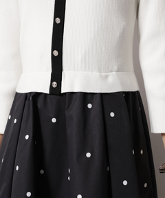 JUSGLITTY(ジャスグリッティー) |ドットスカートドッキングワンピース