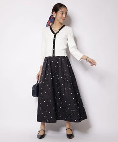 JUSGLITTY(ジャスグリッティー) |ドットスカートドッキングワンピース