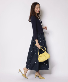 JUSGLITTY(ジャスグリッティー) |ドットスカートドッキングワンピース