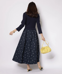 JUSGLITTY(ジャスグリッティー) |ドットスカートドッキングワンピース