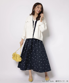 JUSGLITTY(ジャスグリッティー) |ドットスカートドッキングワンピース