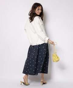 JUSGLITTY(ジャスグリッティー) |ドットスカートドッキングワンピース