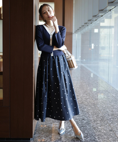 JUSGLITTY(ジャスグリッティー) |ドットスカートドッキングワンピース