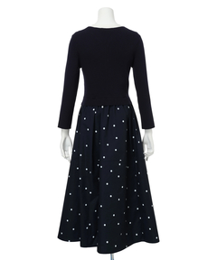 JUSGLITTY(ジャスグリッティー) |ドットスカートドッキングワンピース