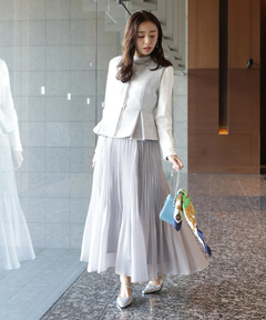 JUSGLITTY ジャスグリッティー　ホワイト　36 JUSGLITTY - JUSGLITTY(ジャスグリッティー) ダッフルコート サイズ1 S