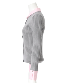 JUSGLITTY(ジャスグリッティー) |[WEB LIMITED]配色シャツカラー長袖ニット