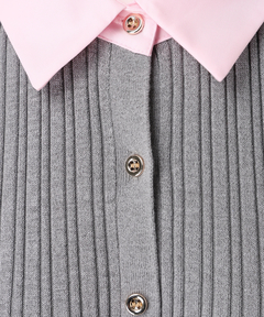 JUSGLITTY(ジャスグリッティー) |[WEB LIMITED]配色シャツカラー長袖ニット