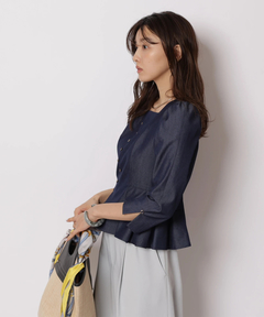 JUSGLITTY(ジャスグリッティー) |スクエアネックペプラムブラウス