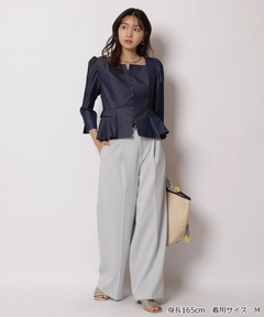 JUSGLITTY(ジャスグリッティー) |スクエアネックペプラムブラウス