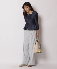 JUSGLITTY(ジャスグリッティー) |スクエアネックペプラムブラウス