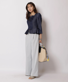 JUSGLITTY(ジャスグリッティー) |スクエアネックペプラムブラウス