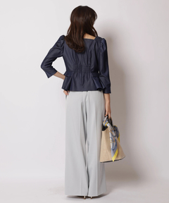 JUSGLITTY(ジャスグリッティー) |スクエアネックペプラムブラウス