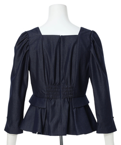 JUSGLITTY(ジャスグリッティー) |スクエアネックペプラムブラウス