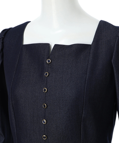 JUSGLITTY(ジャスグリッティー) |スクエアネックペプラムブラウス