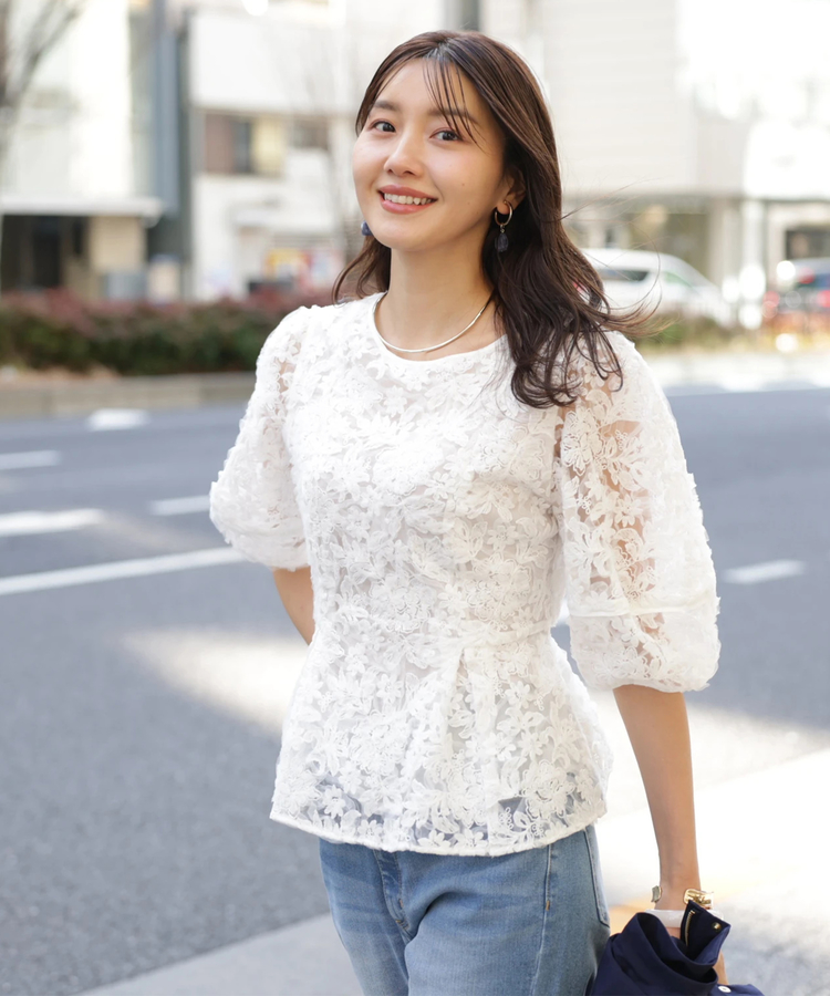 JUSGLITTY(ジャスグリッティー) |チュールレースブラウス