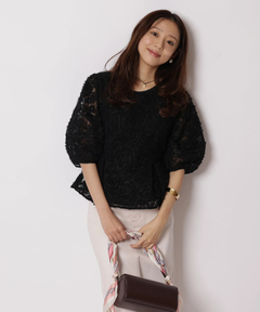 JUSGLITTY(ジャスグリッティー) |チュールレースブラウス