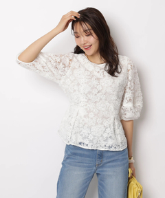 JUSGLITTY(ジャスグリッティー) |チュールレースブラウス