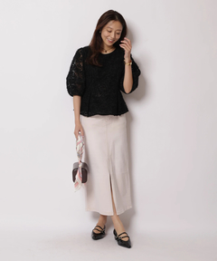 JUSGLITTY(ジャスグリッティー) |チュールレースブラウス