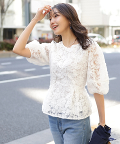 JUSGLITTY(ジャスグリッティー) |チュールレースブラウス