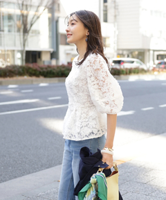 JUSGLITTY(ジャスグリッティー) |チュールレースブラウス