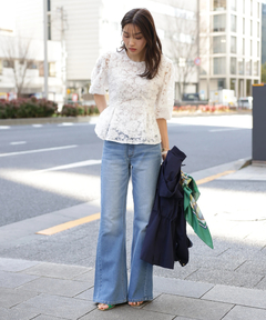 JUSGLITTY(ジャスグリッティー) |チュールレースブラウス