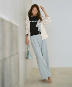 JUSGLITTY(ジャスグリッティー) |リボントリムオフショルニット