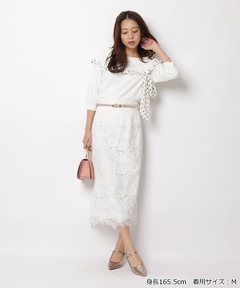 JUSGLITTY(ジャスグリッティー) |リボントリムオフショルニット