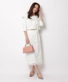 JUSGLITTY(ジャスグリッティー) |リボントリムオフショルニット