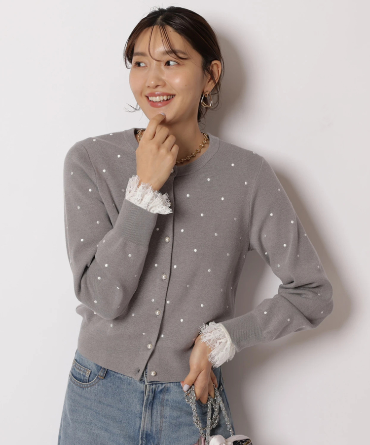 プチドット刺繍カーディガン | カーデ | JUSGLITTY（ジャス