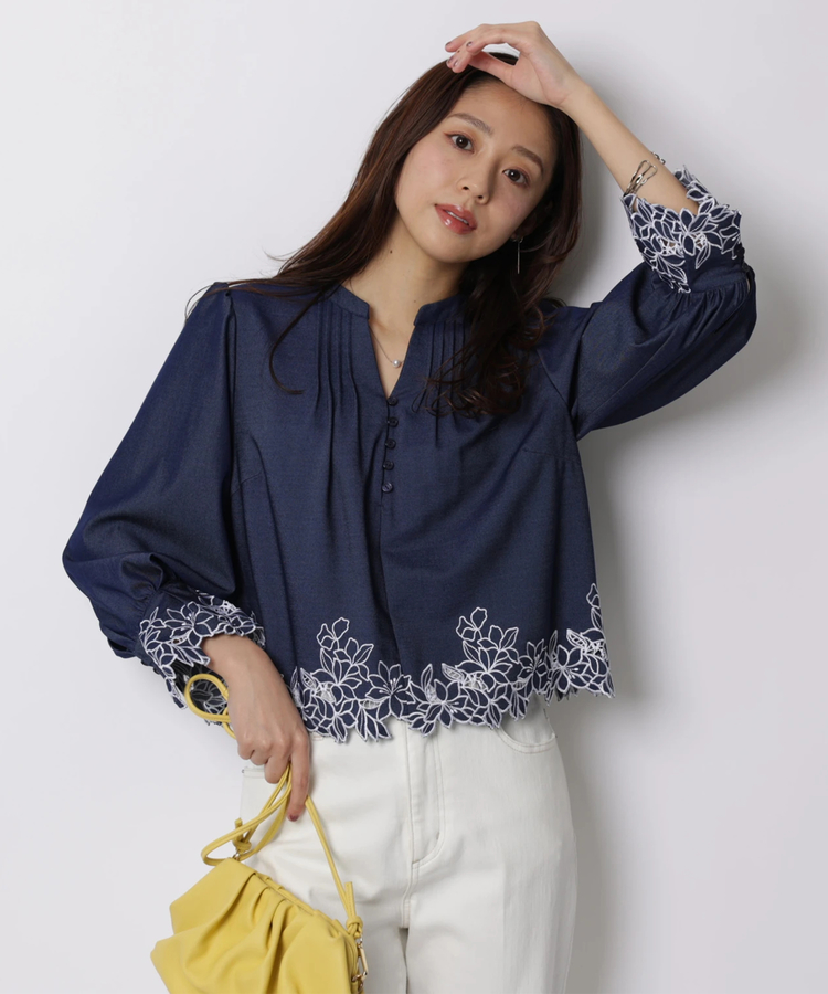 店舗限定》カットワーククロップドブラウス | シャツ・ブラウス