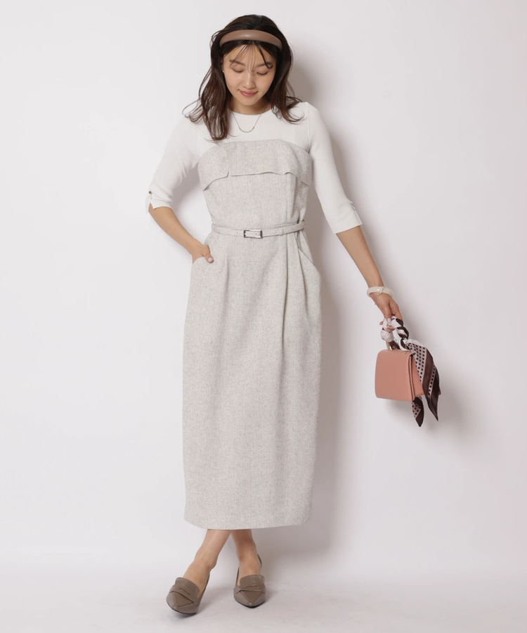 マルイ限定》7分袖ベアドッキングワンピース | ワンピース | JUSGLITTY