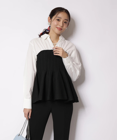 JUSGLITTY(ジャスグリッティー) |シャツレイヤードライクニット